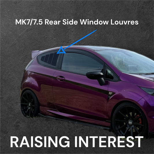 Ford Fiesta MK7/7.5 Rear Side Window Louvres (RAISING INTEREST)
