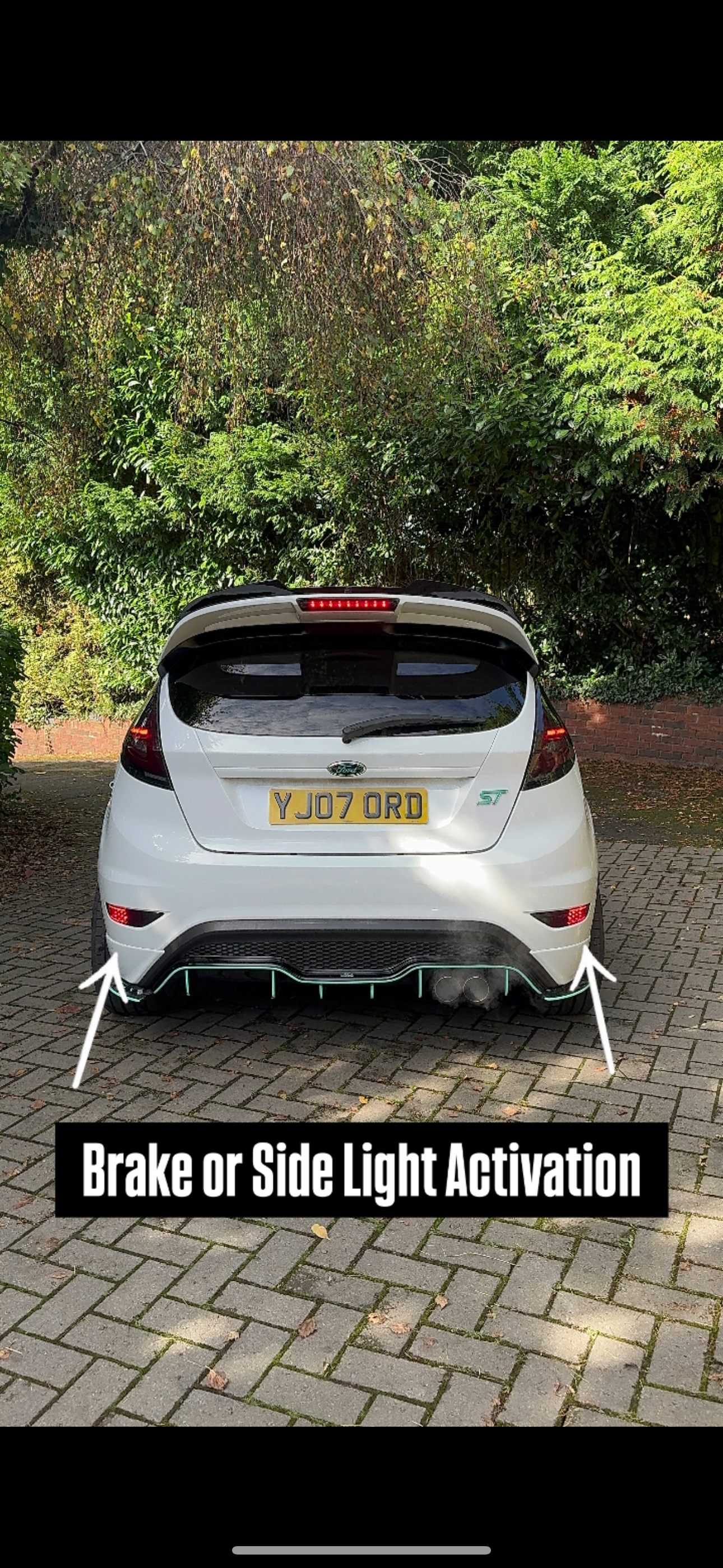 Ford Fiesta MK7/7.5 Rear Bumper Dual LED Fog Lights