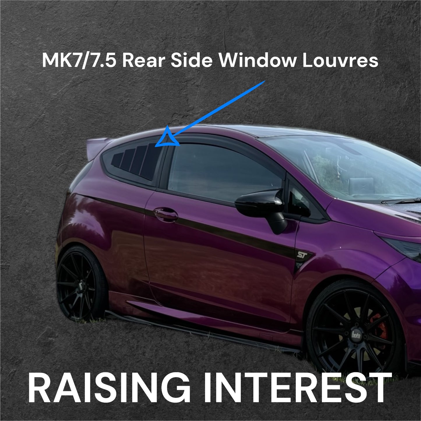 Ford Fiesta MK7/7.5 Rear Side Window Louvres (RAISING INTEREST)