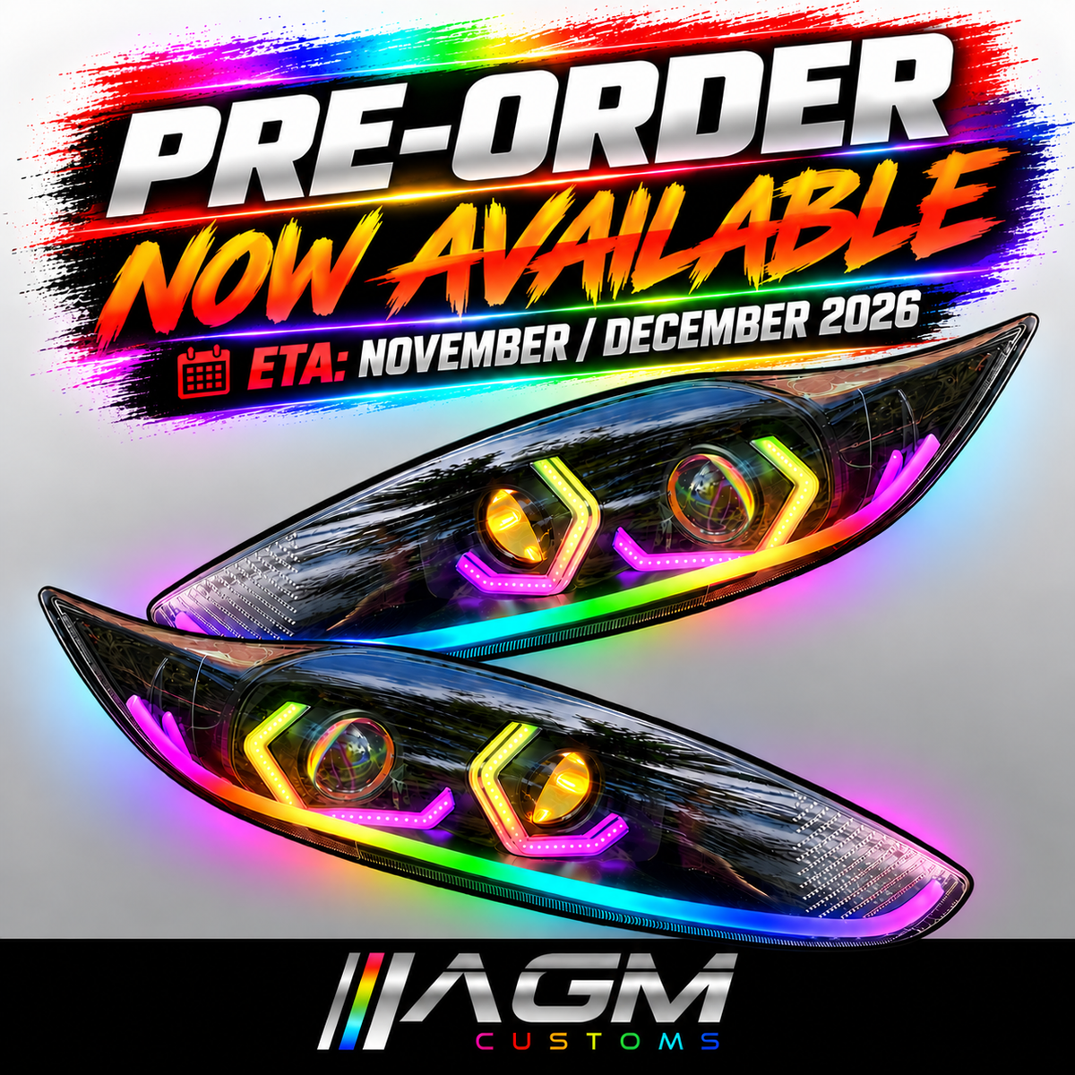 AGM Aurora X Headlights — Ford Fiesta MK7.5 (2013–2017)