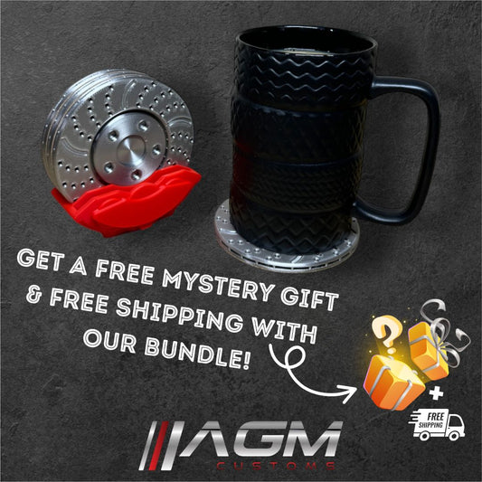 AGM Brake Calliper/Coaster Set & Tyre Stack Mug